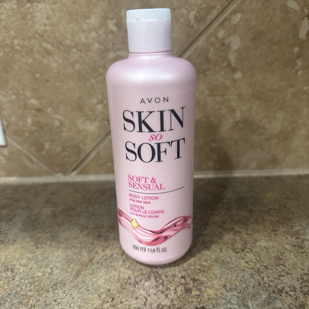 Avon Skin So Soft Soft & Sensual Body Lotion For Dry Skin 11.8 oz Pink NEW